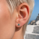 Triangular Zircon flat back earrings