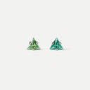 Triangular Zircon flat back earrings