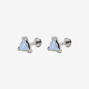Triangular Jelly Opal Titanium Flat Back Earrings