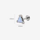 Triangular Jelly Opal Titanium Flat Back Earrings