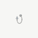 U-Shape Ball & Cone Huggie Titanium Hoop Earrings