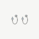 U-Shape Ball & Cone Huggie Titanium Hoop Earrings