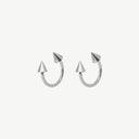 U-Shape Ball & Cone Huggie Titanium Hoop Earrings