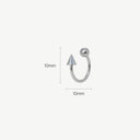 U-Shape Ball & Cone Huggie Titanium Hoop Earrings