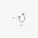 U-Shape Ball & Cone Huggie Titanium Hoop Earrings