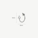 U-Shape Ball & Cone Huggie Titanium Hoop Earrings