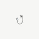 U-Shape Ball & Cone Huggie Titanium Hoop Earrings