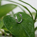 U-Shape Ball & Cone Huggie Titanium Hoop Earrings