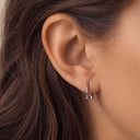U-Shape Ball & Cone Huggie Titanium Hoop Earrings