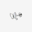 White Mother of Pearl Butterfly flat back earrings