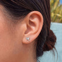 White Mother of Pearl Butterfly flat back earrings