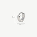 Wide Chunky Conch Huggie Titanium Hoop Earrings