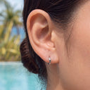 Wide Chunky Conch Huggie Titanium Hoop Earrings