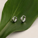 Wide Chunky Conch Huggie Titanium Hoop Earrings
