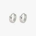 Wide Chunky Conch Huggie Titanium Hoop Earrings
