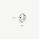 Wide Chunky Conch Huggie Titanium Hoop Earrings