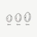 Wide Dome Huggie 18K Gold Plated Titanium Hoop Earrings