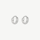 Wide Dome Huggie 18K Gold Plated Titanium Hoop Earrings