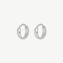 Wide Dome Huggie 18K Gold Plated Titanium Hoop Earrings