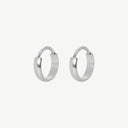 Wide Dome Huggie 18K Gold Plated Titanium Hoop Earrings