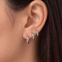 Wide Dome Huggie 18K Gold Plated Titanium Hoop Earrings