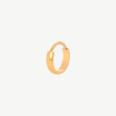 Wide Dome Huggie 18K Gold Plated Titanium Hoop Earrings