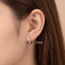 Wide Dome Huggie 18K Gold Plated Titanium Hoop Earrings