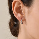 Wide Dome Huggie 18K Gold Plated Titanium Hoop Earrings